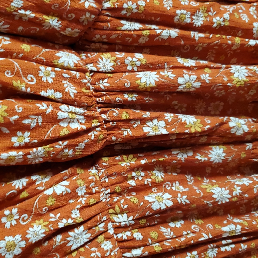 Orange Floral Dress - Picture 9 of 9